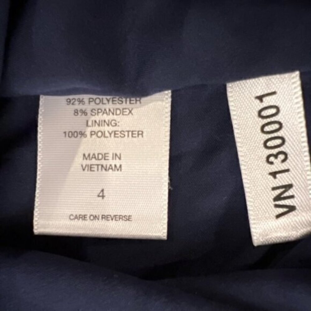 NY&C Womens Fit & Flare Dress Size 4 Sleeveless Belted Lined Full Skirt Blue EUC - Picture 14 of 15